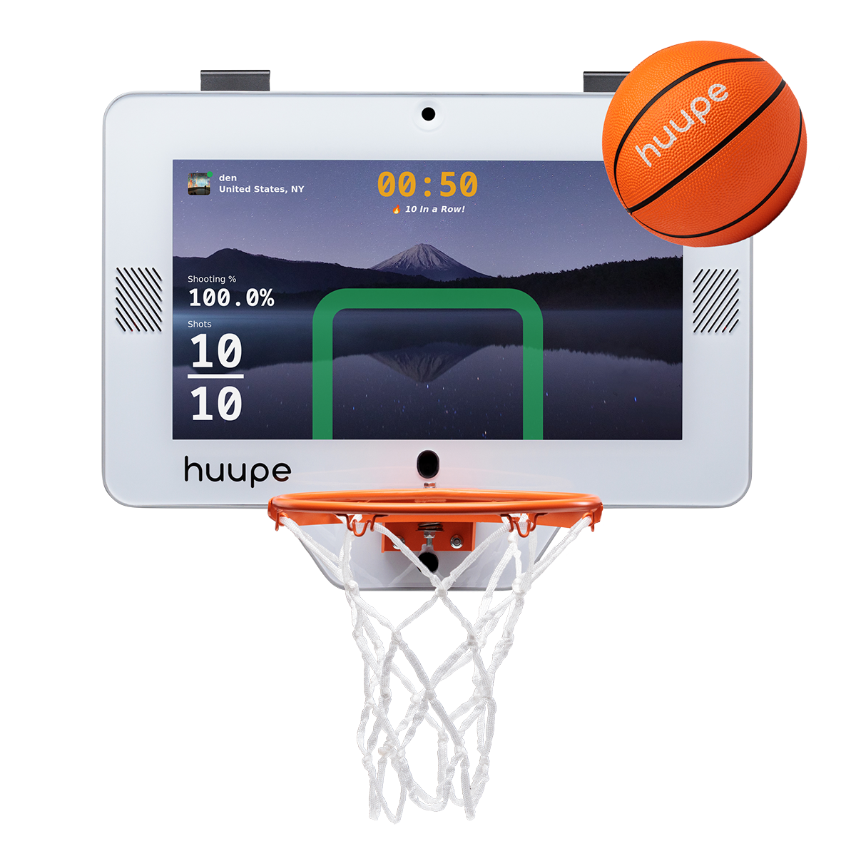huupe mini smart hoop game console with mini basketball